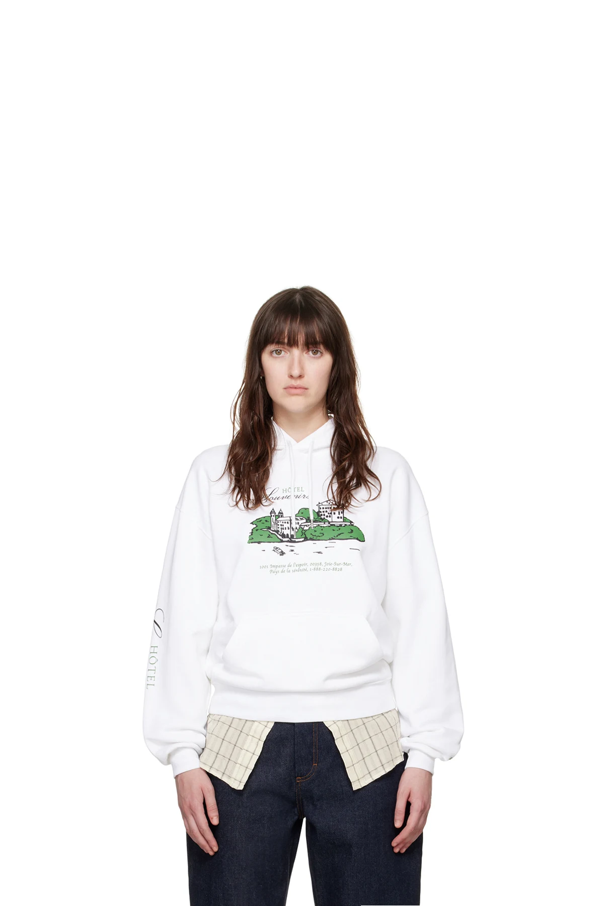 White JJJJound Edition 'Hôtel Souvenirs' Hoodie
