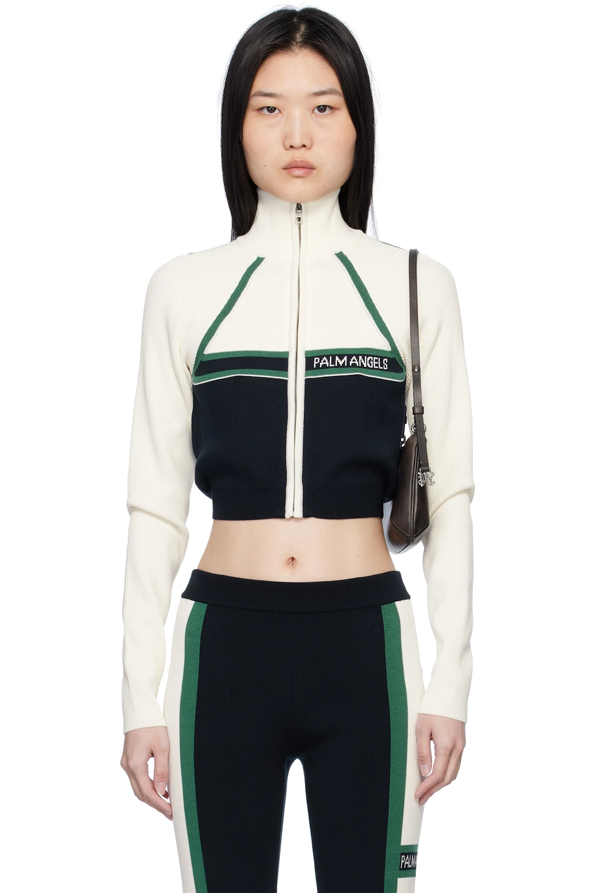 Off-White & Navy Racing Zip Jacket