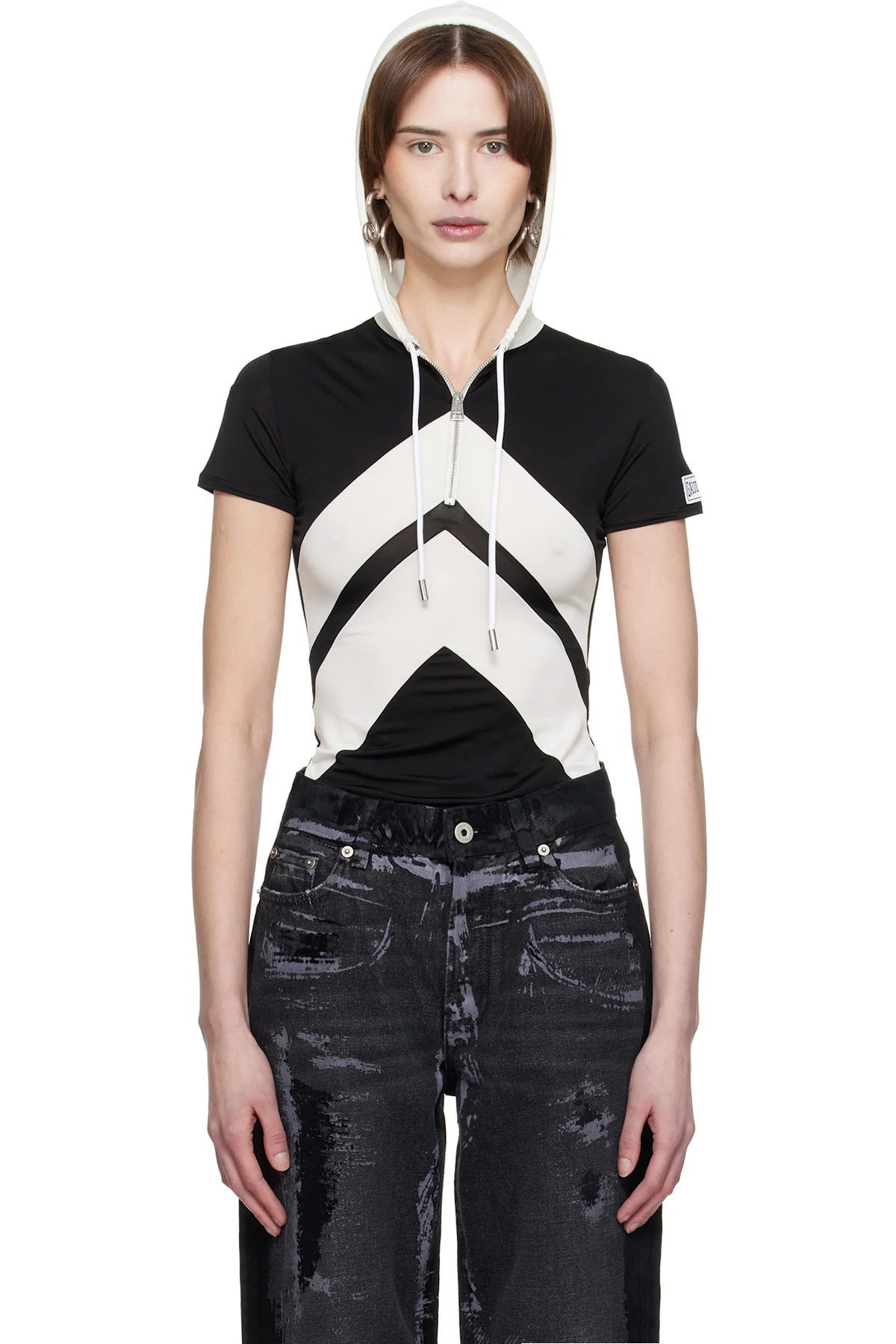 Black & White 'The Chevrons' Hoodie