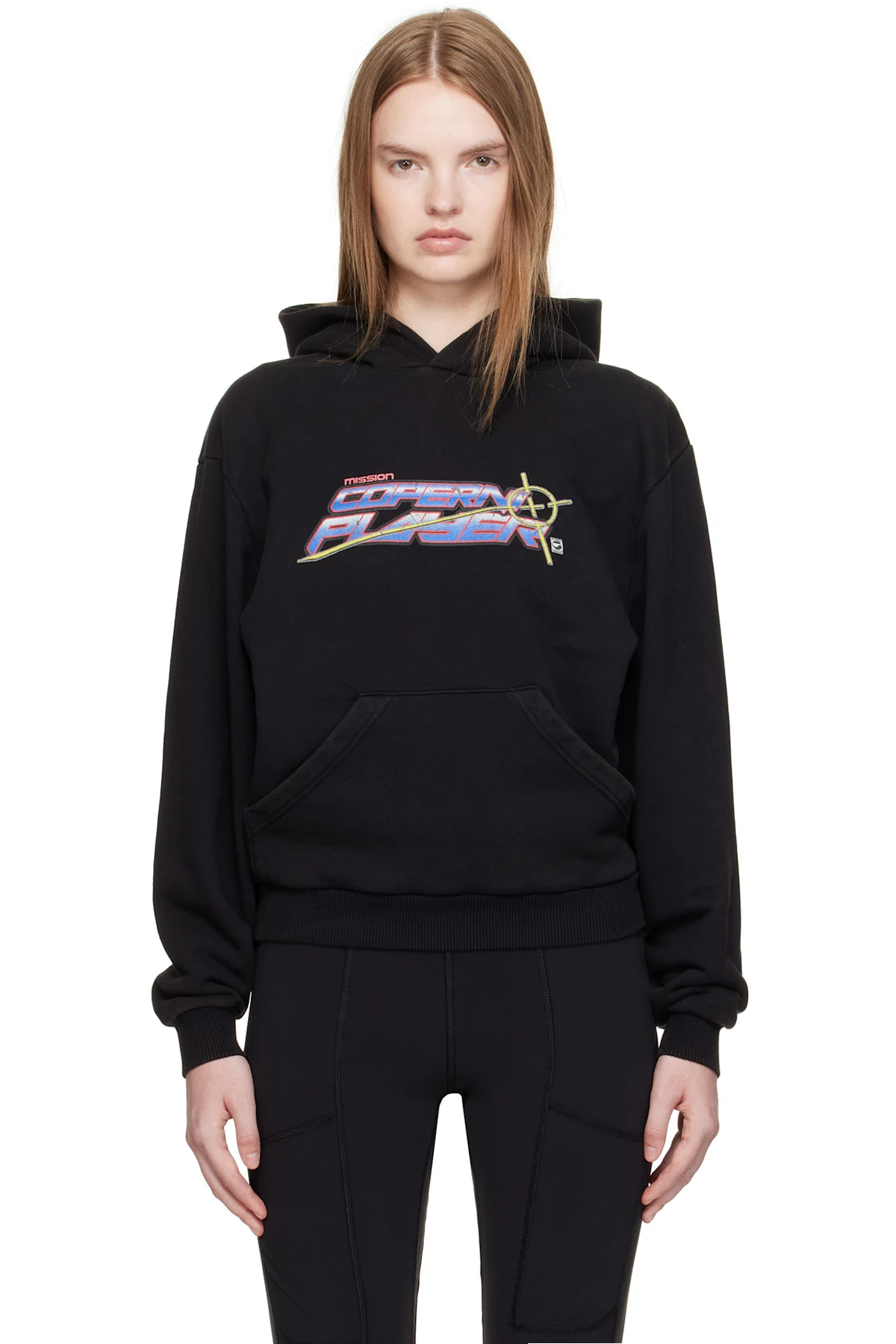 Black Slogan Hoodie