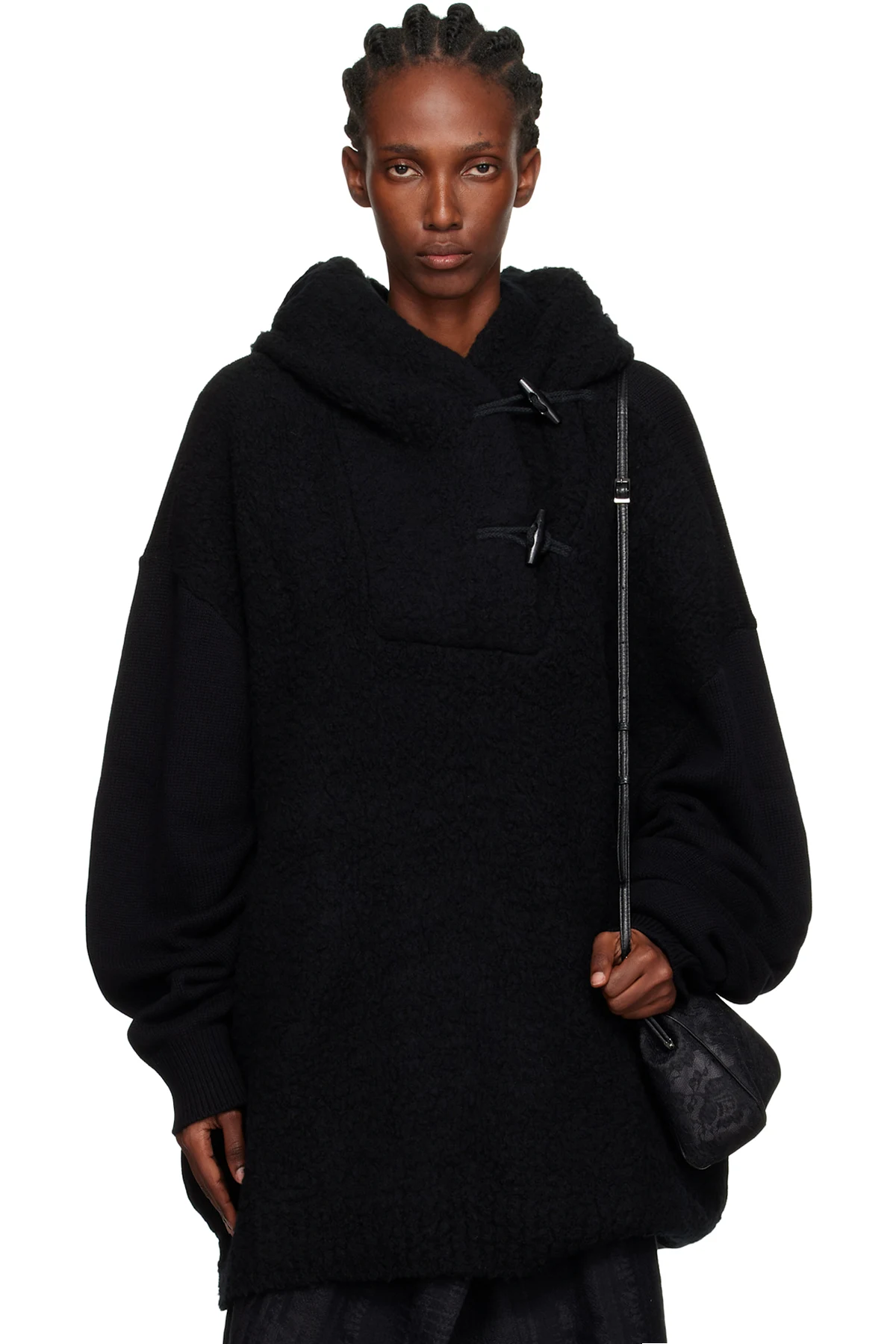 Black Toggle Hoodie
