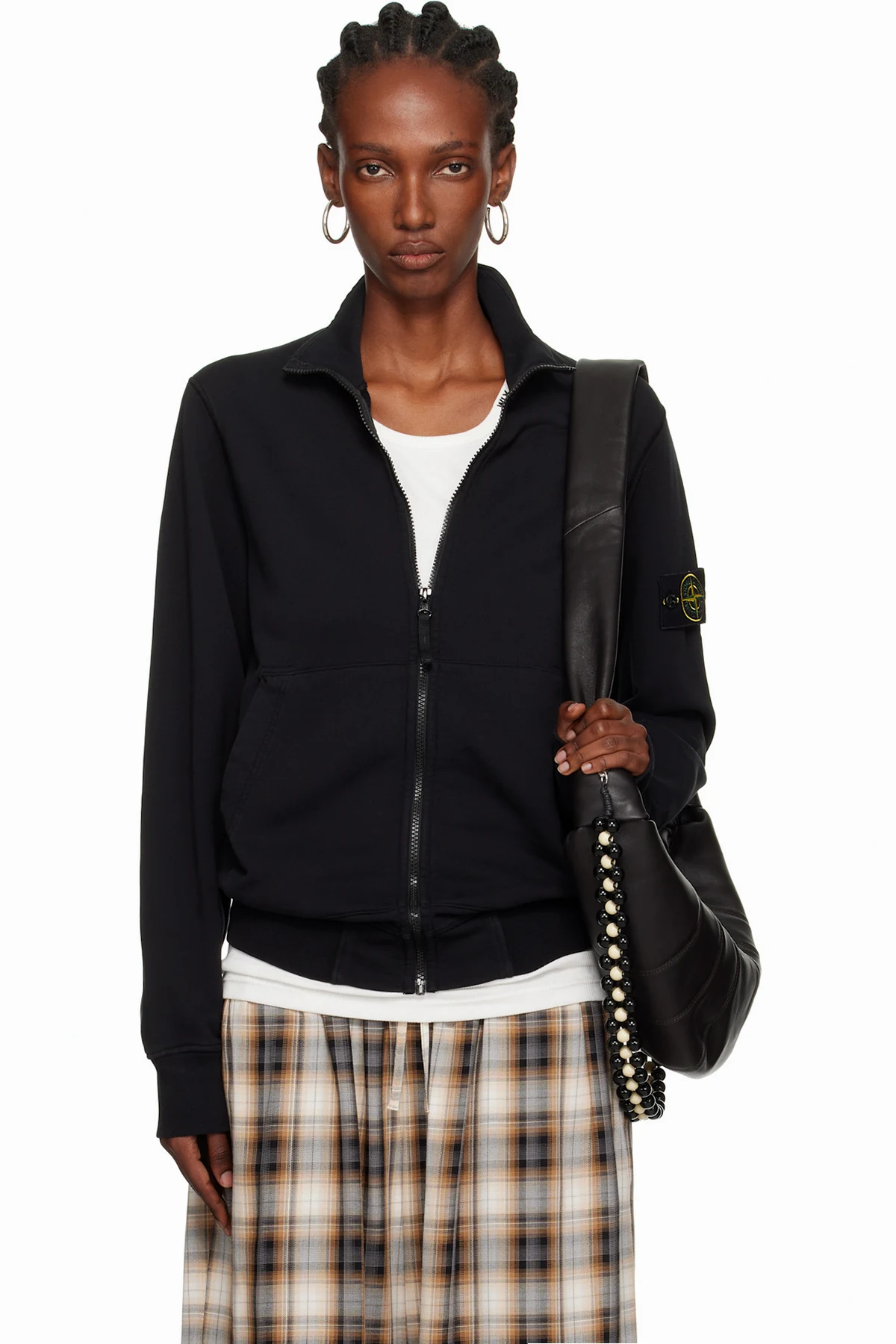 Black 6100063 Organic Cotton Fleece Jacket