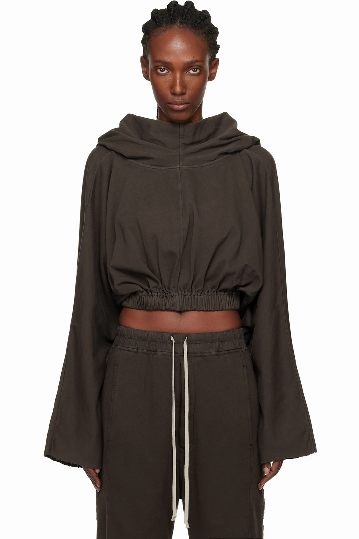 Gray Concordians Cropped Hoodie