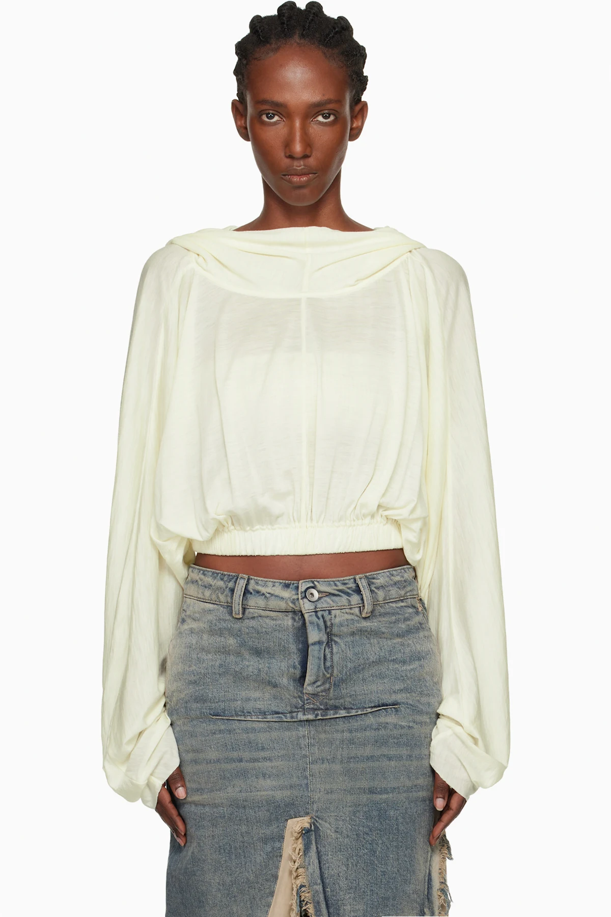 Off-White Concordians Cropped Tunic Hoodie