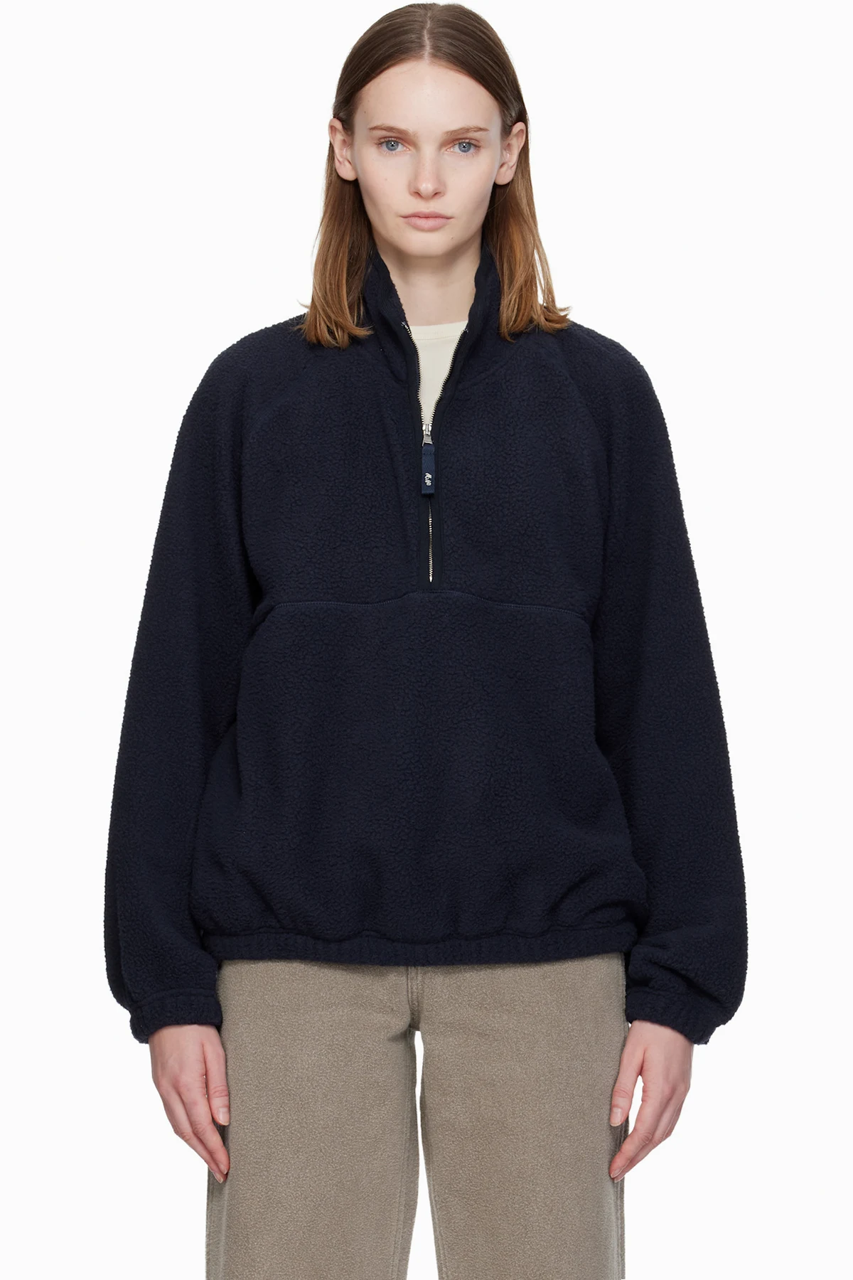 Navy Woolly Fleece Sweater