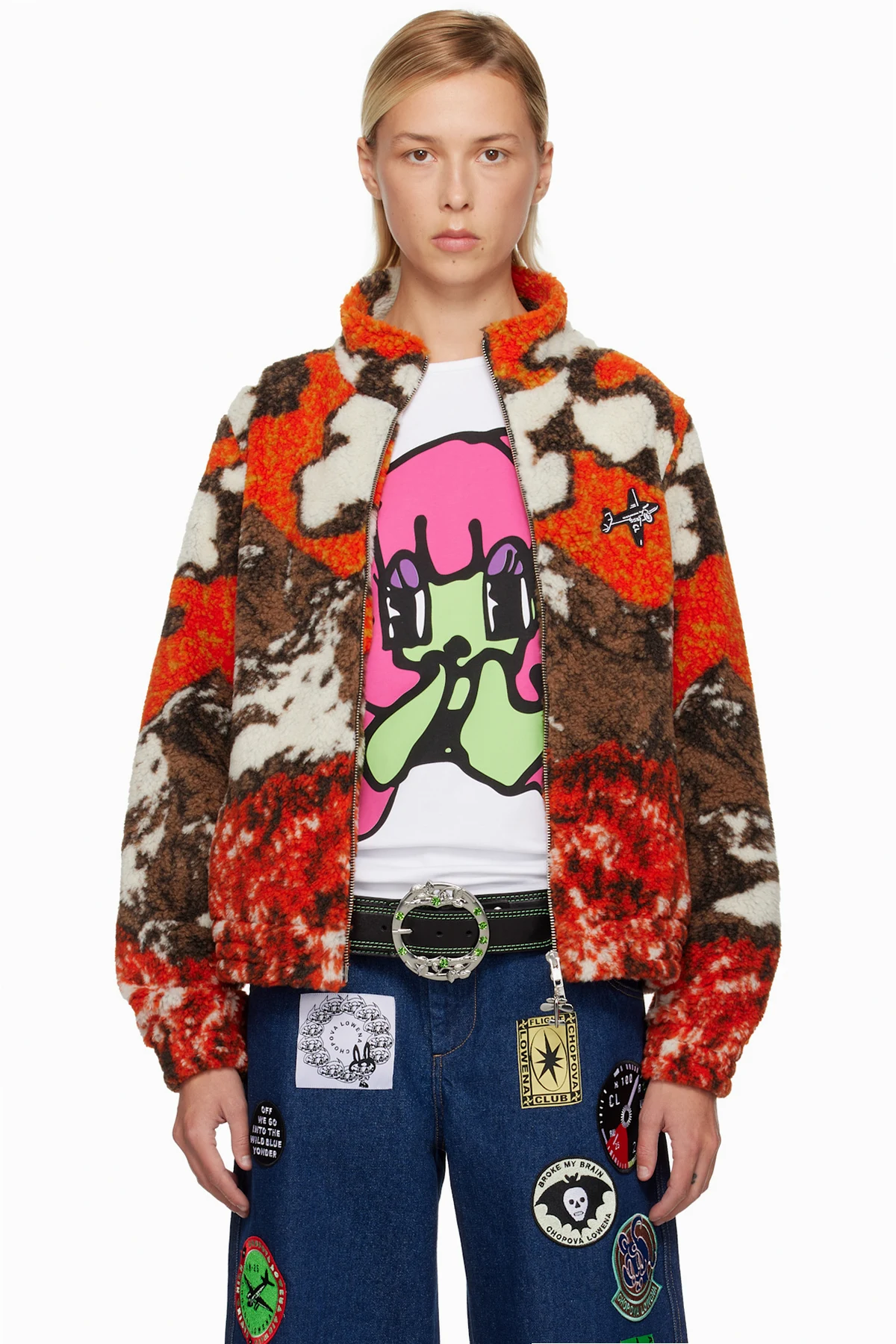 Orange CL Airlines Fleece Jacket