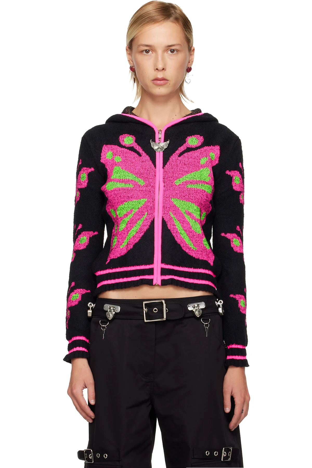 Black Neon Butterfly Hoodie