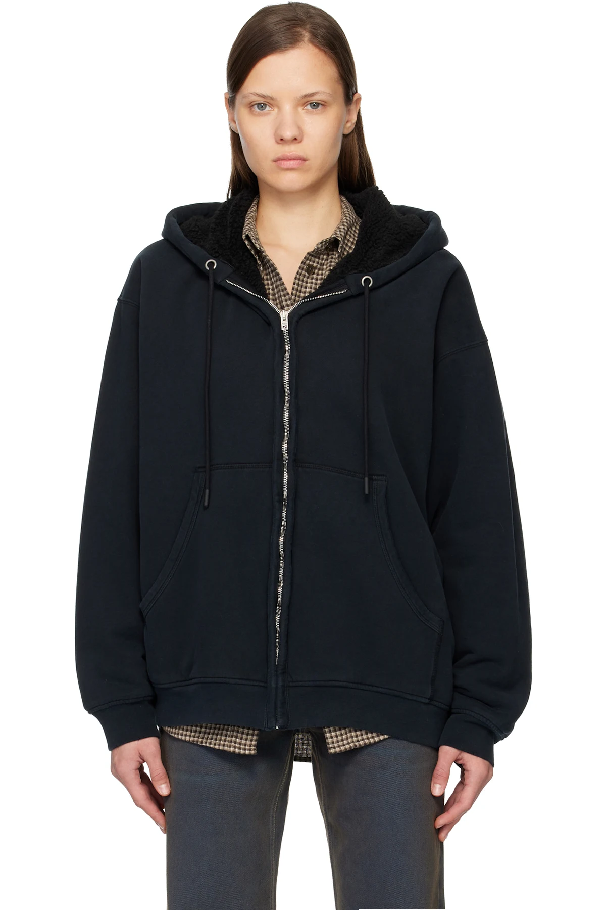 Black Zipped Hoodie