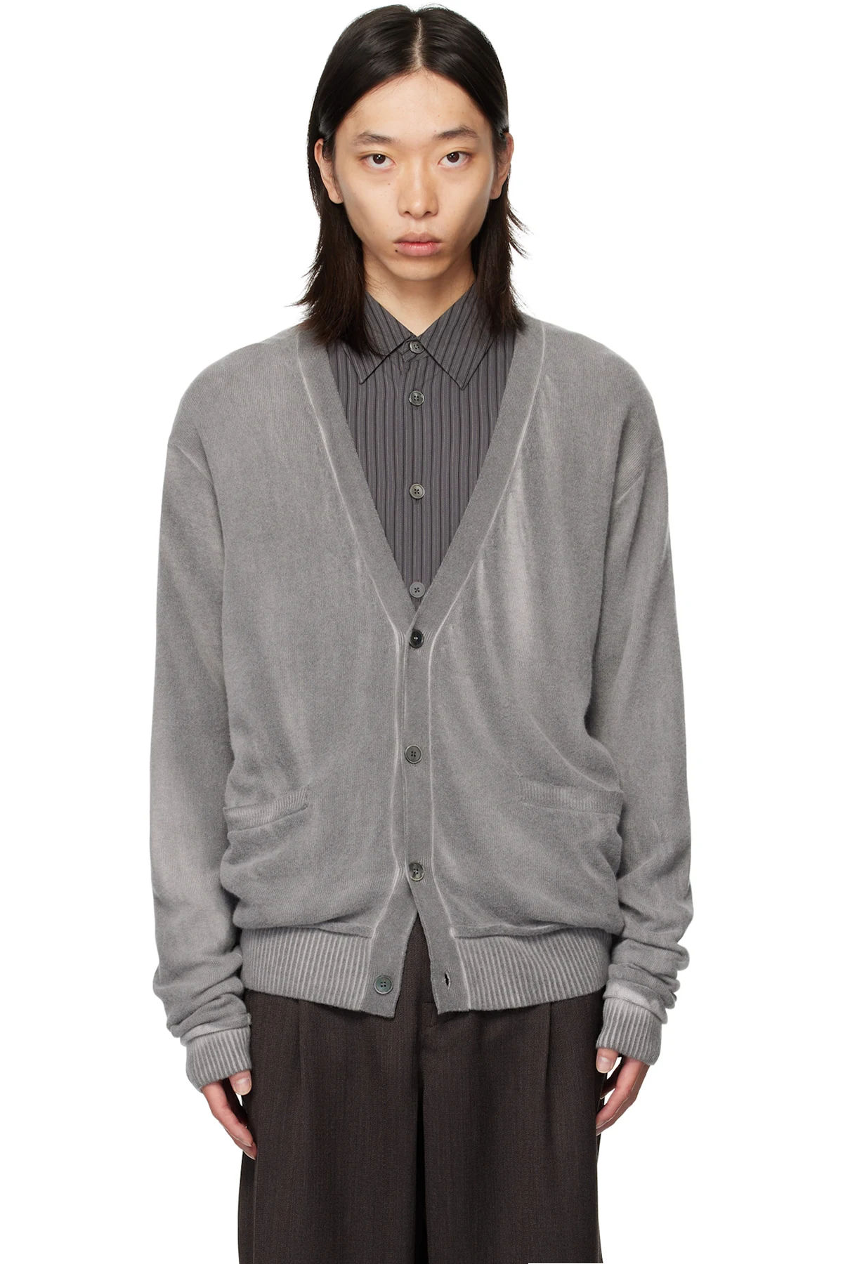 Gray Parallel Cardigan