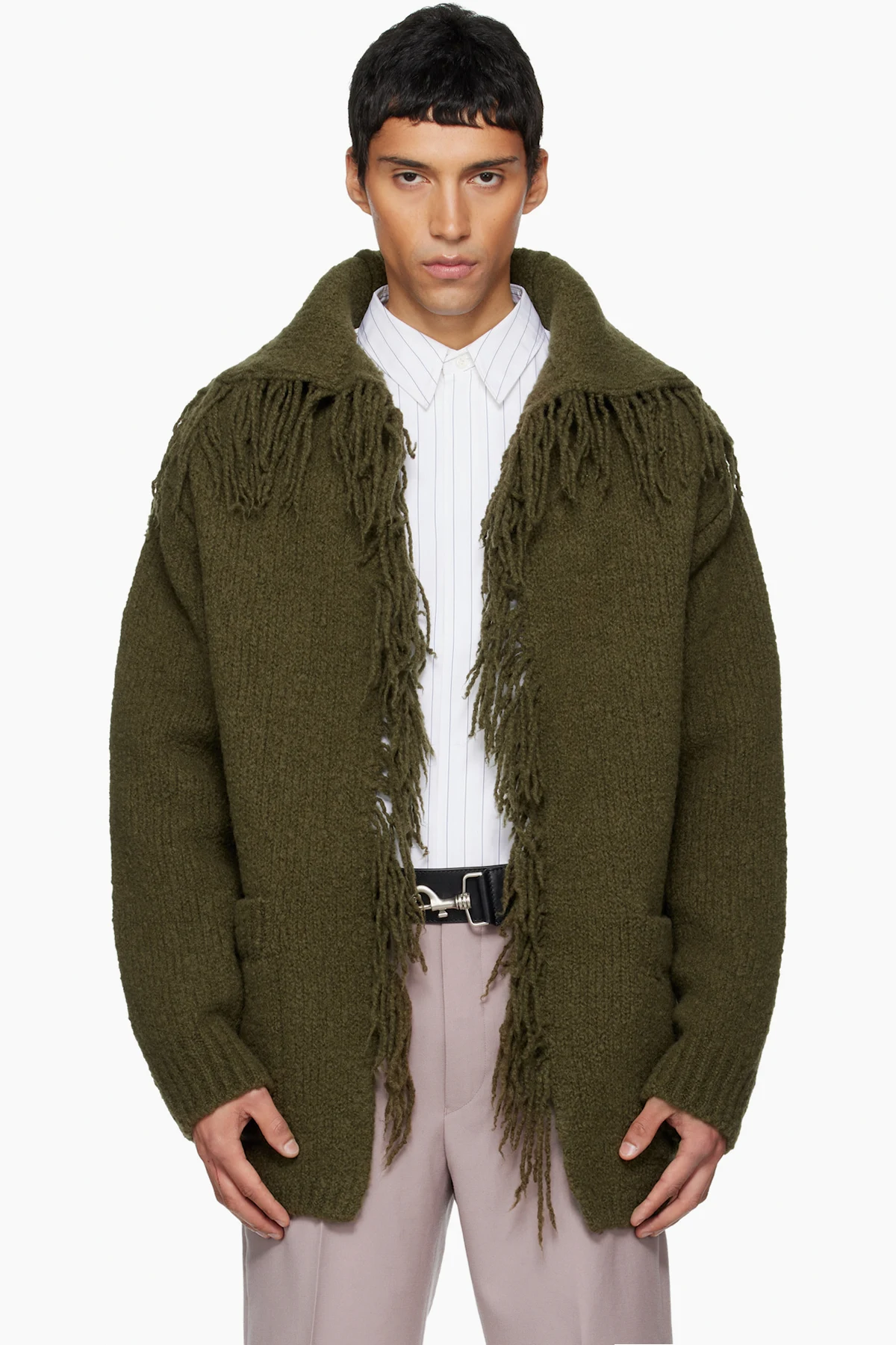 Green Fringe Cardigan