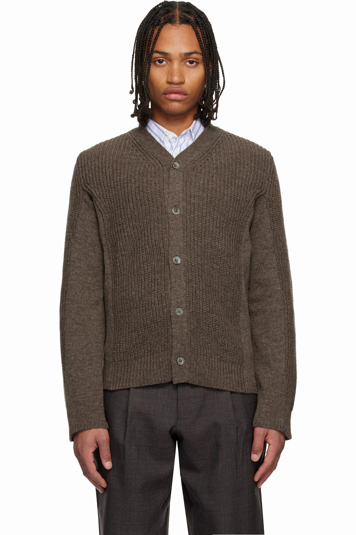 Brown Wool Cardigan