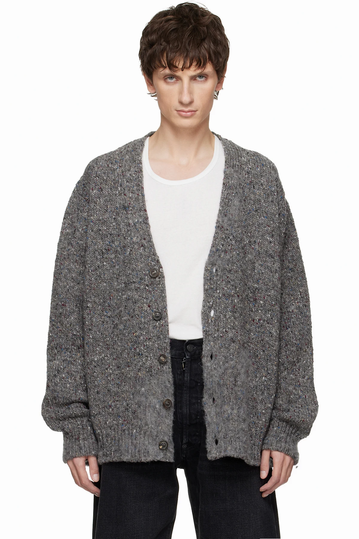 Gray Speckled Cardigan