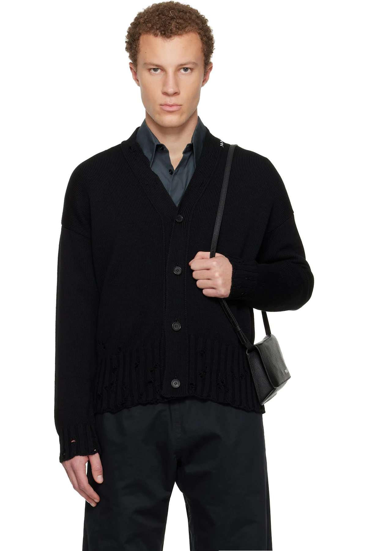 Black Marni Symbol Cotton Cardigan