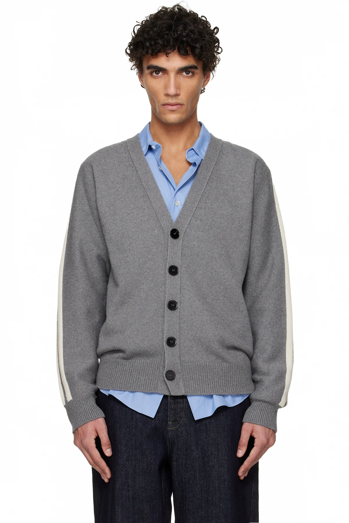 Gray Cashmere Cardigan