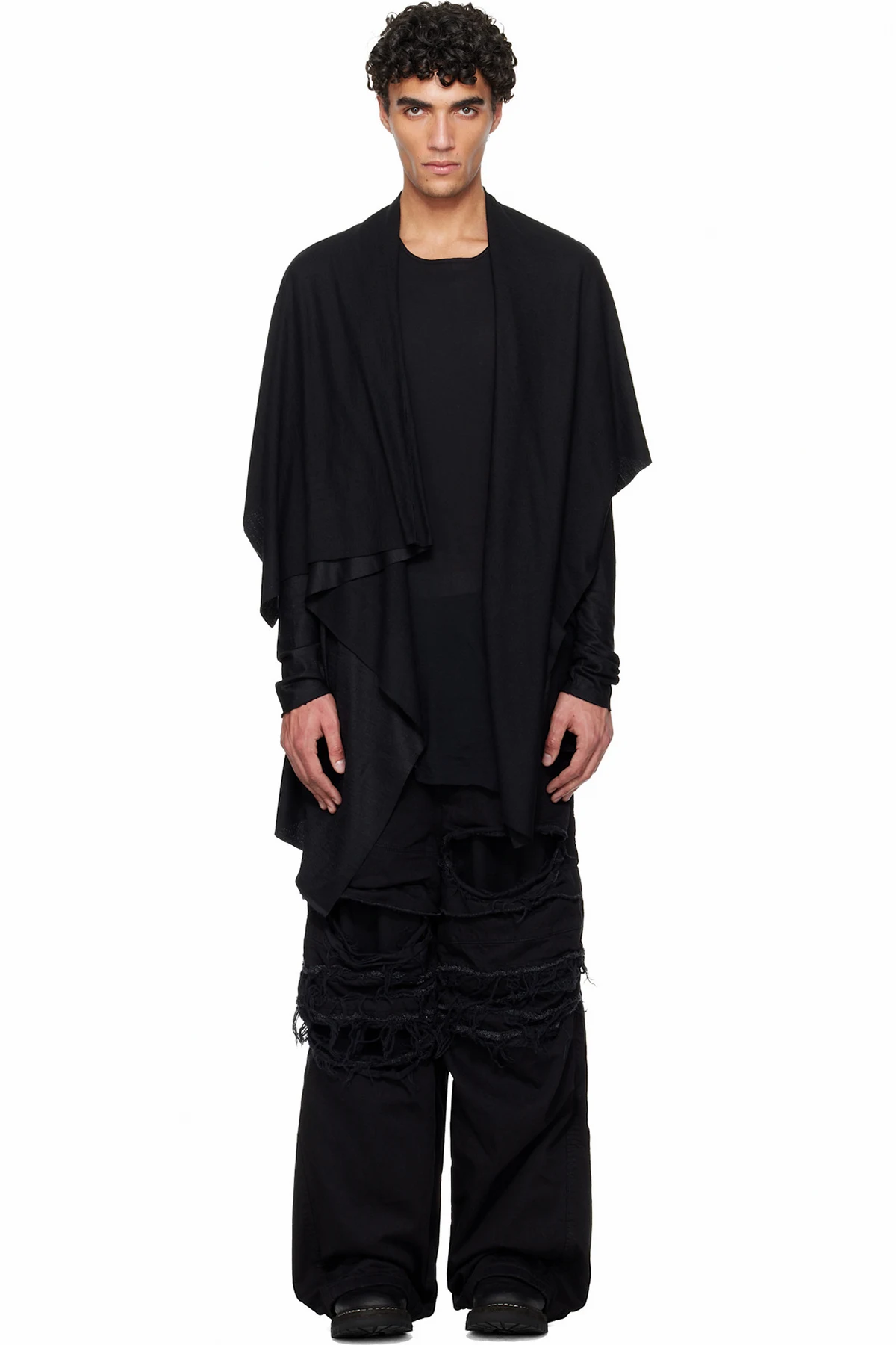 Black Veiled Cardigan