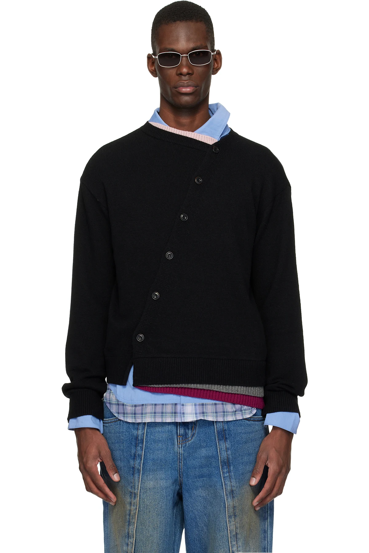 Black Layered Cardigan