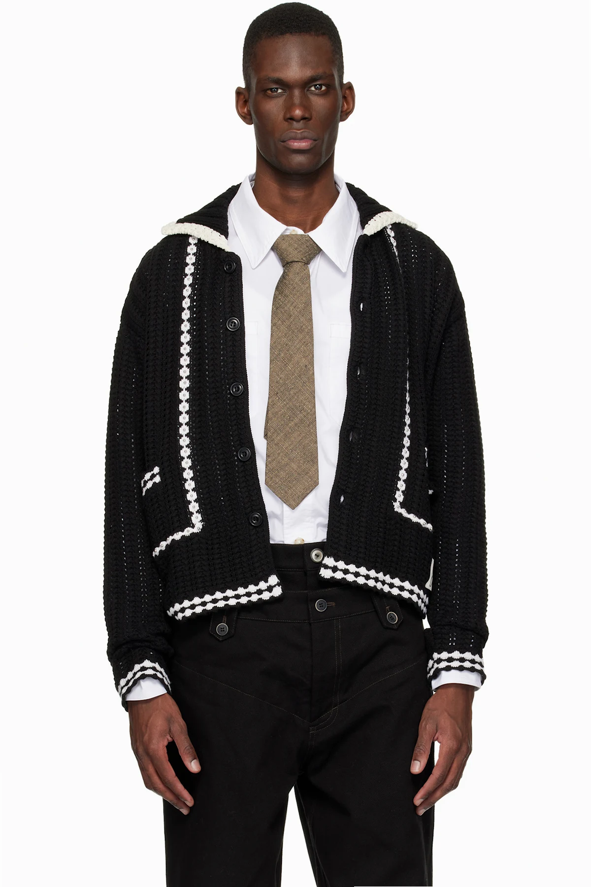 Black New Fantasia Collar Cardigan