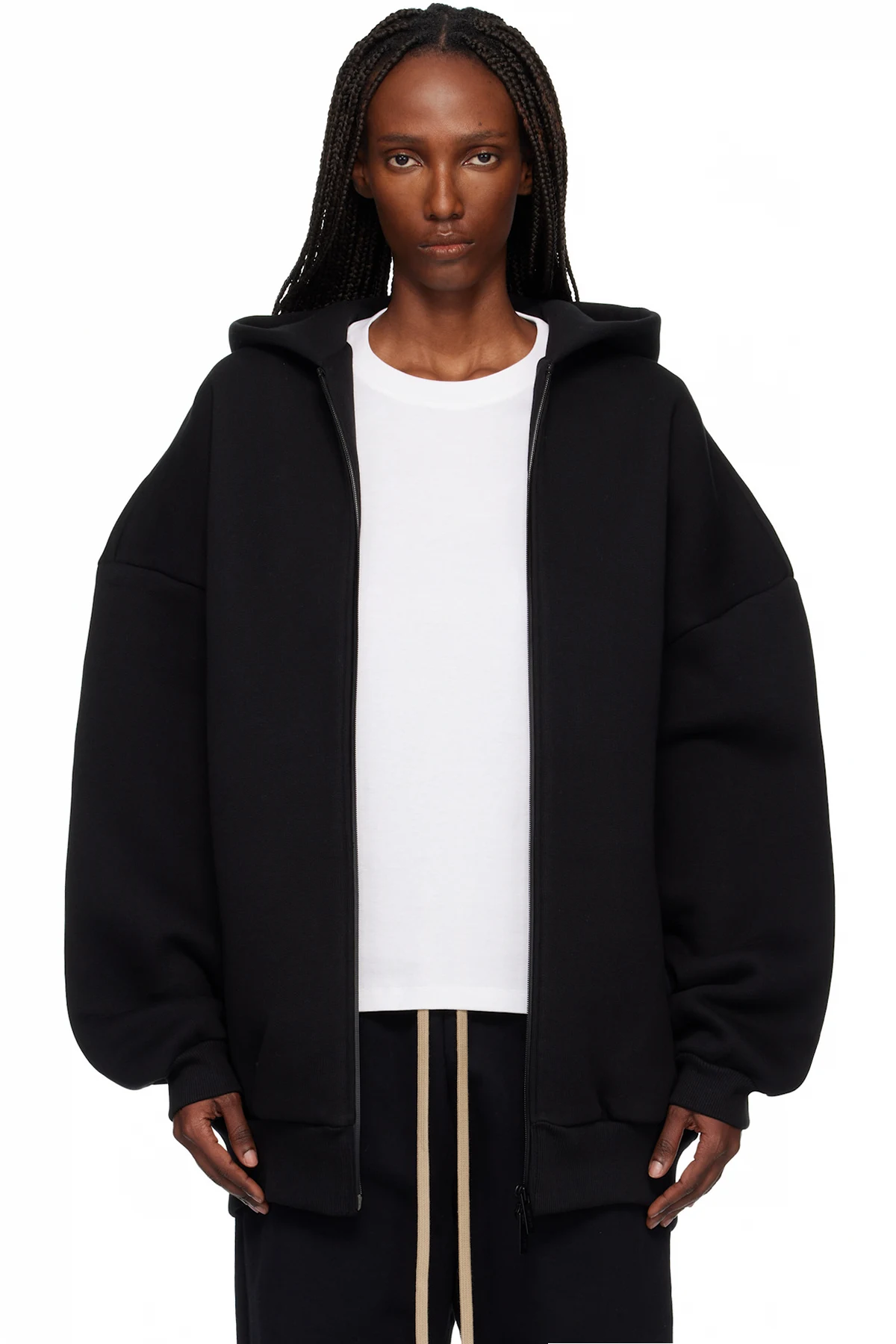 Black Athletics Zip Up Hoodie