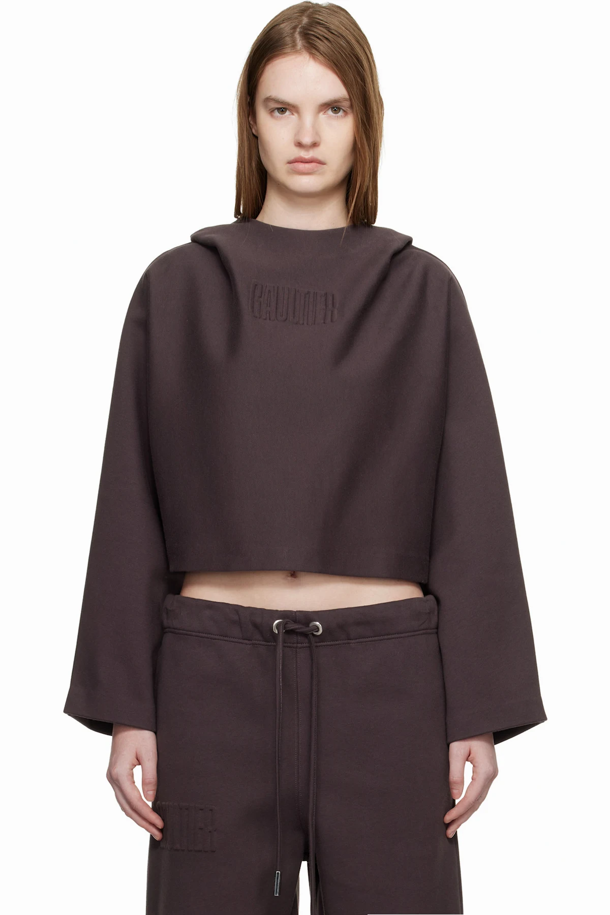 Brown 'The Embossed Gaultier' Hoodie