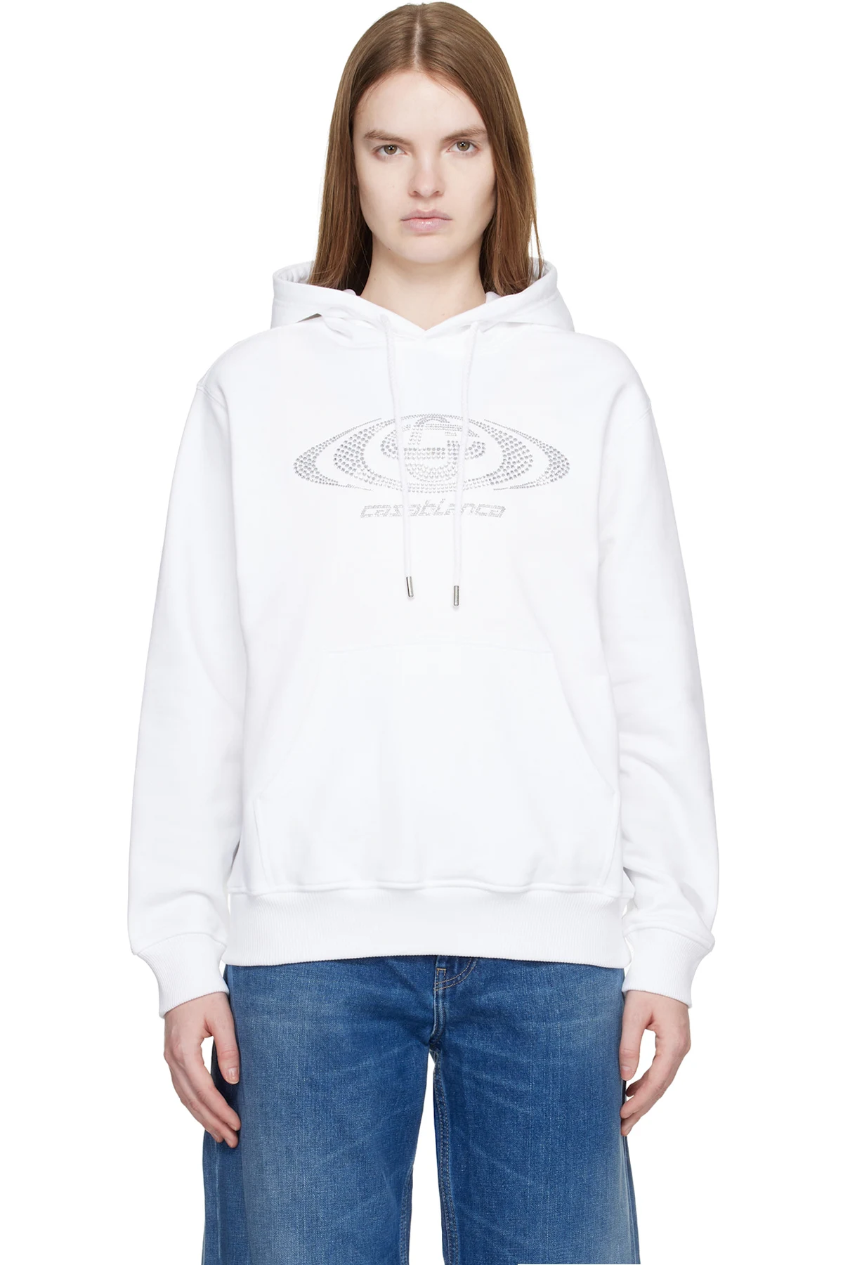 Off-White Crystal Warped Logo Hoodie