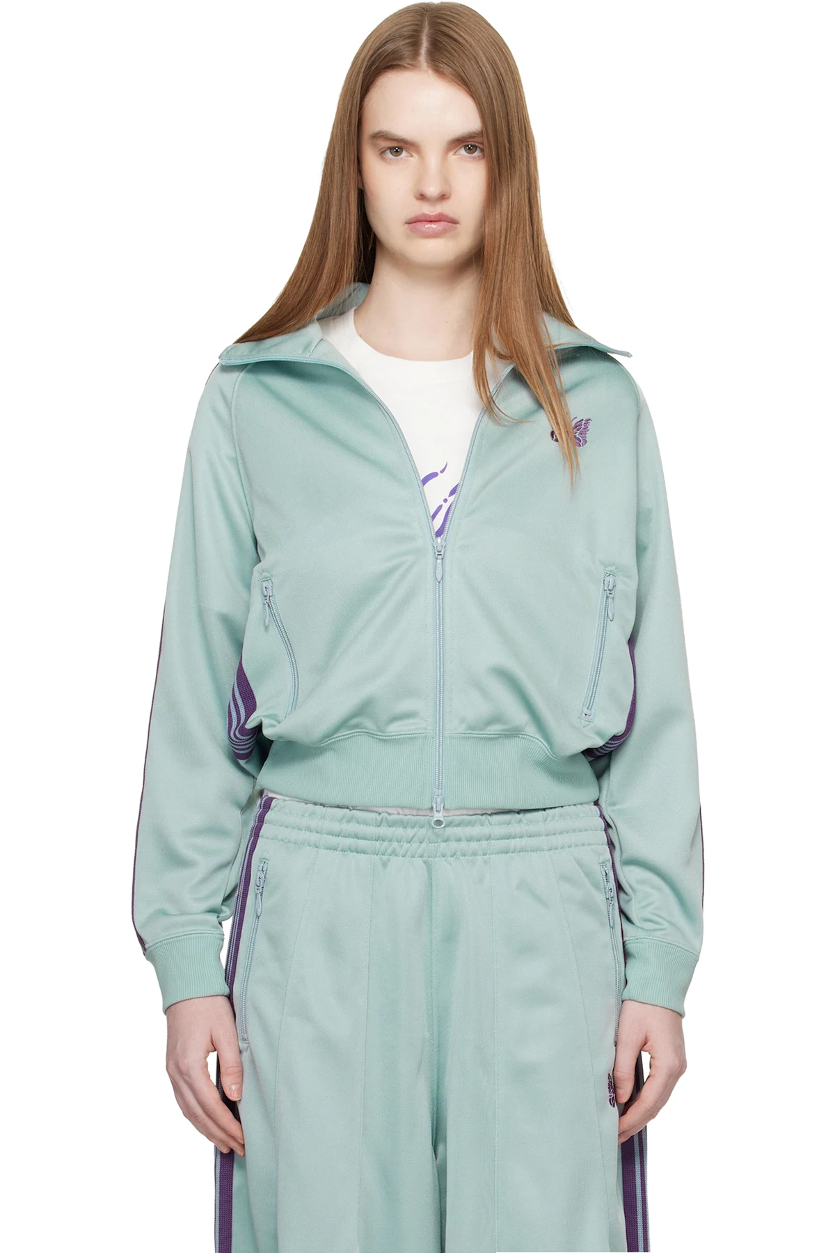 Green Poly Smooth Track Jacket