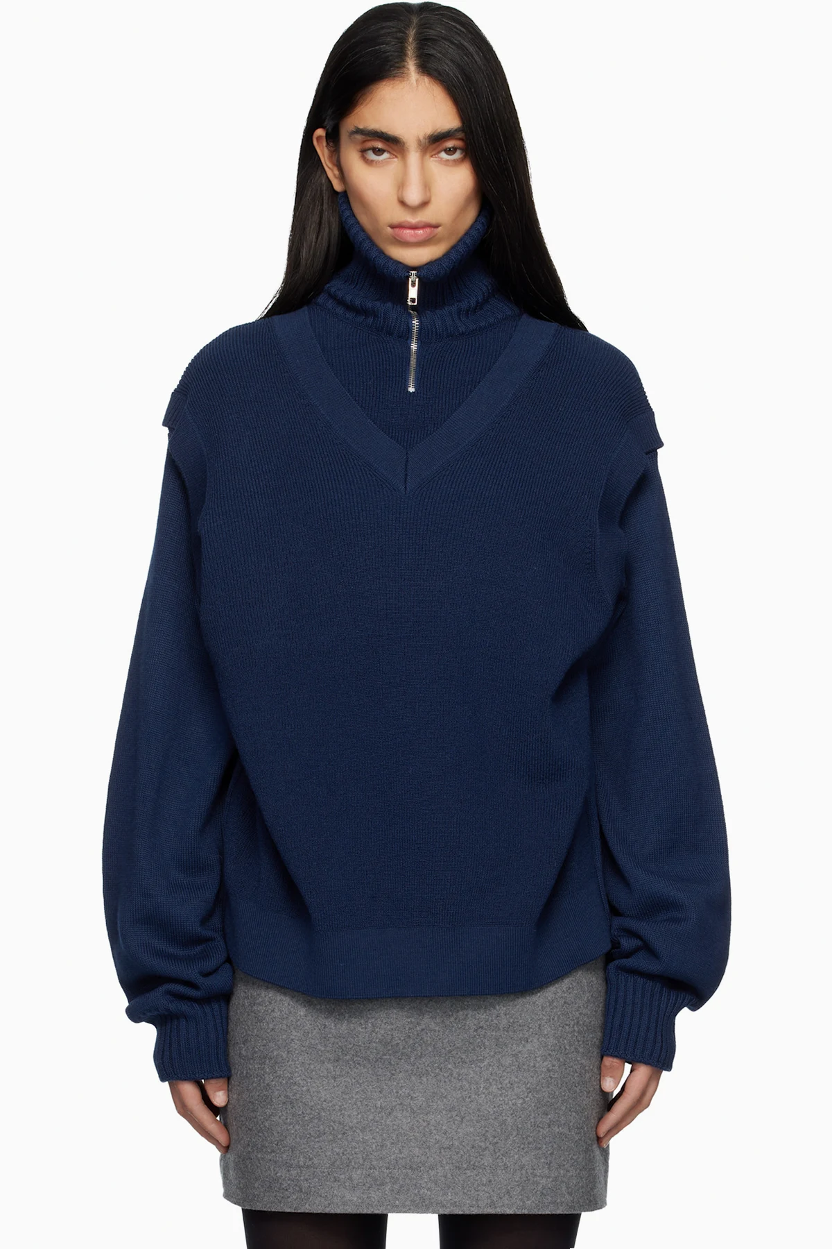Navy 4-In One Sweater