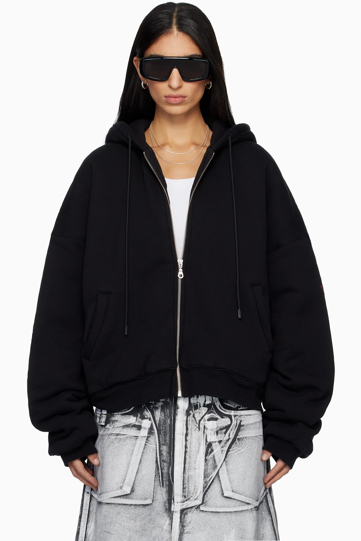 SSENSE Exclusive Black Wadded Hoodie