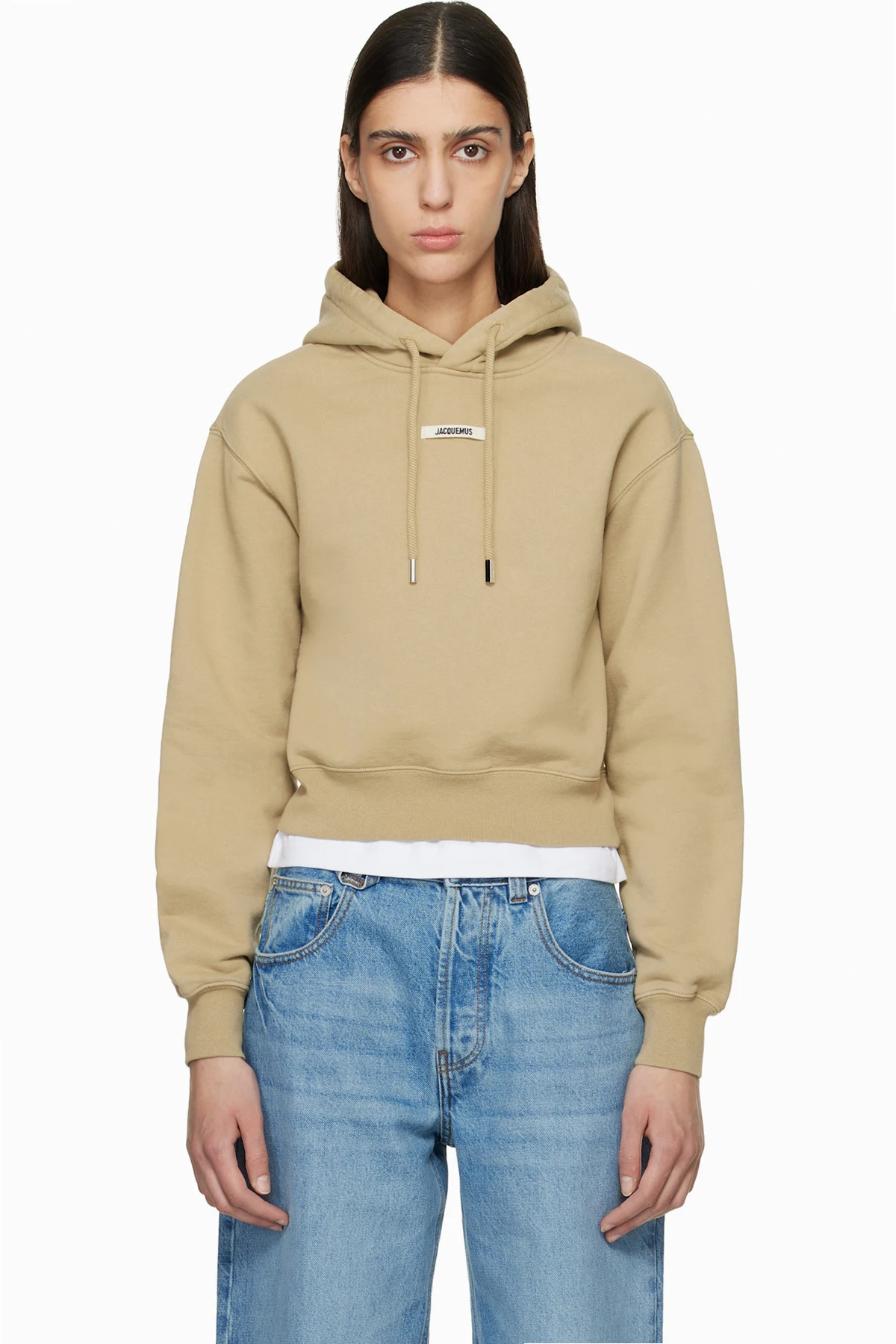 Beige 'The Gros Grain' Hoodie