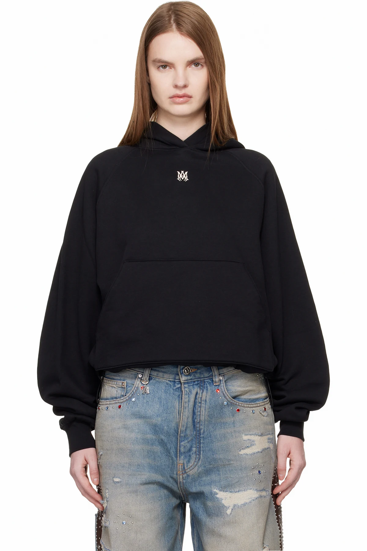 Black MA Drop Shoulder Hoodie