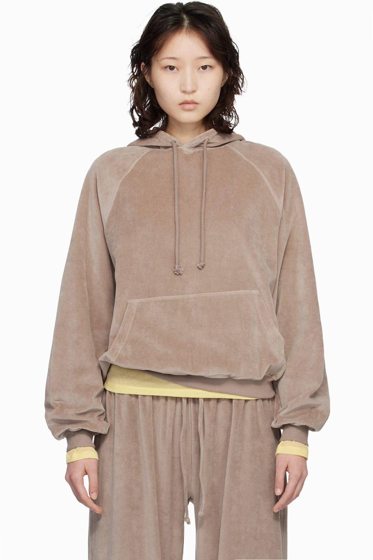 Taupe Rim Raglan Hoodie