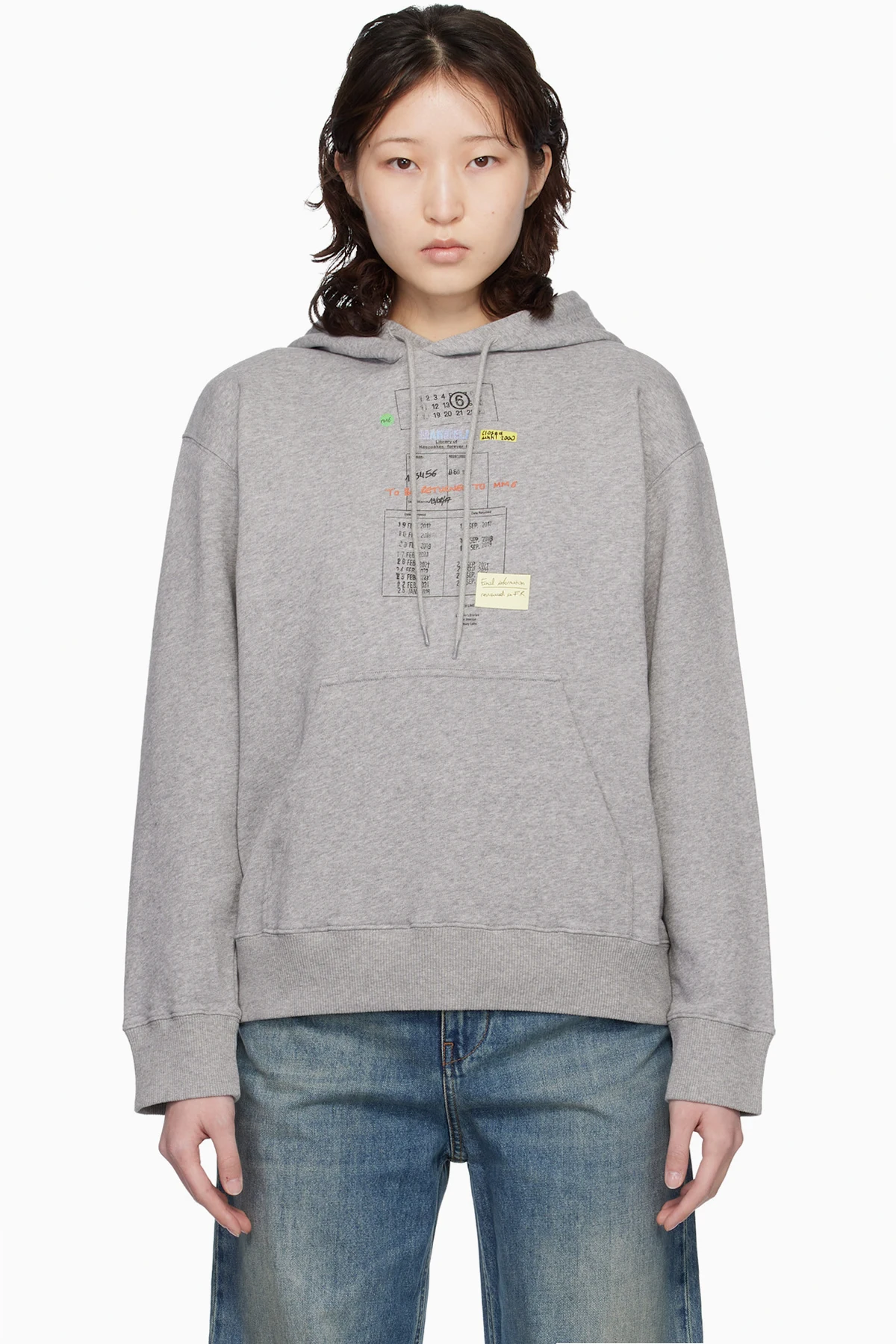 Gray Unbrushed Cotton Hoodie
