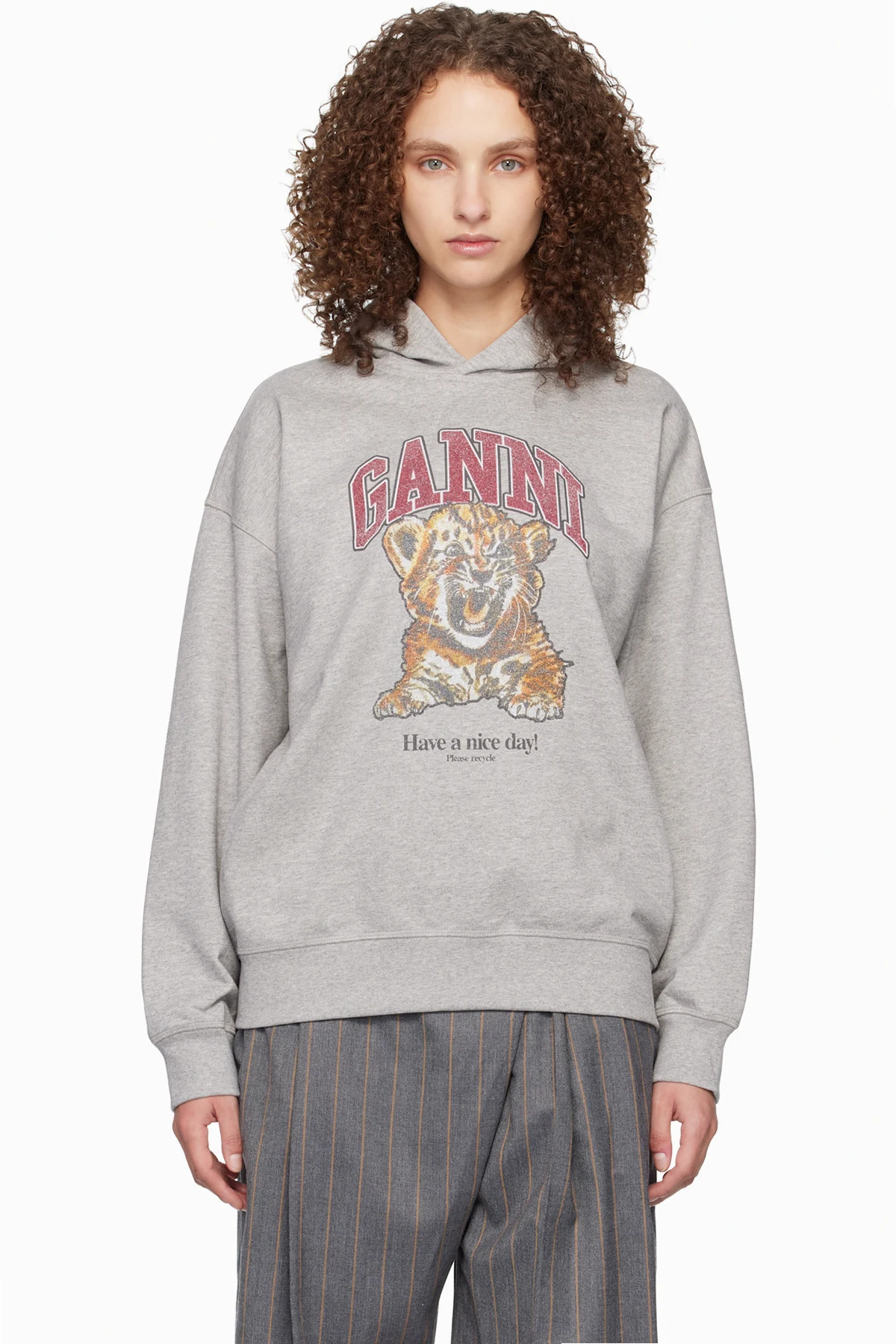 Gray Tiger Hoodie