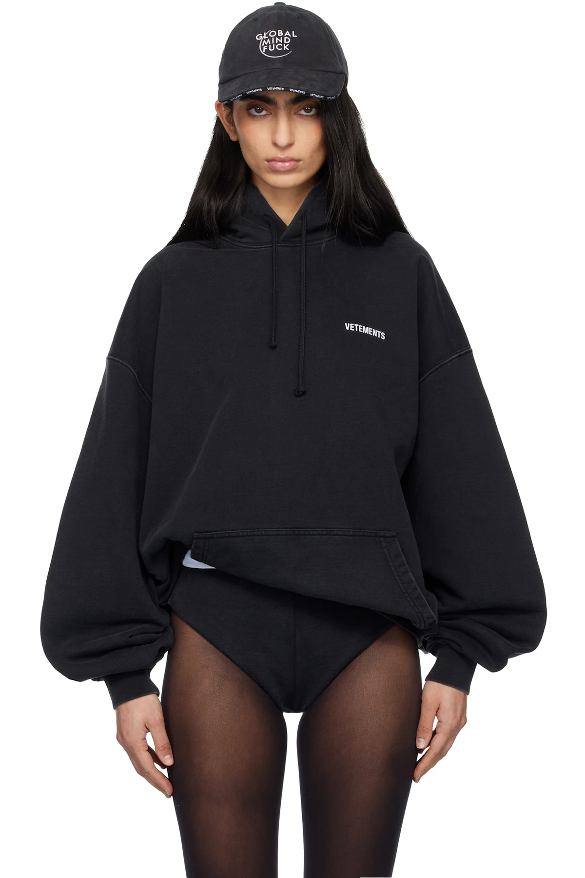 Black Iconic Logo Hoodie