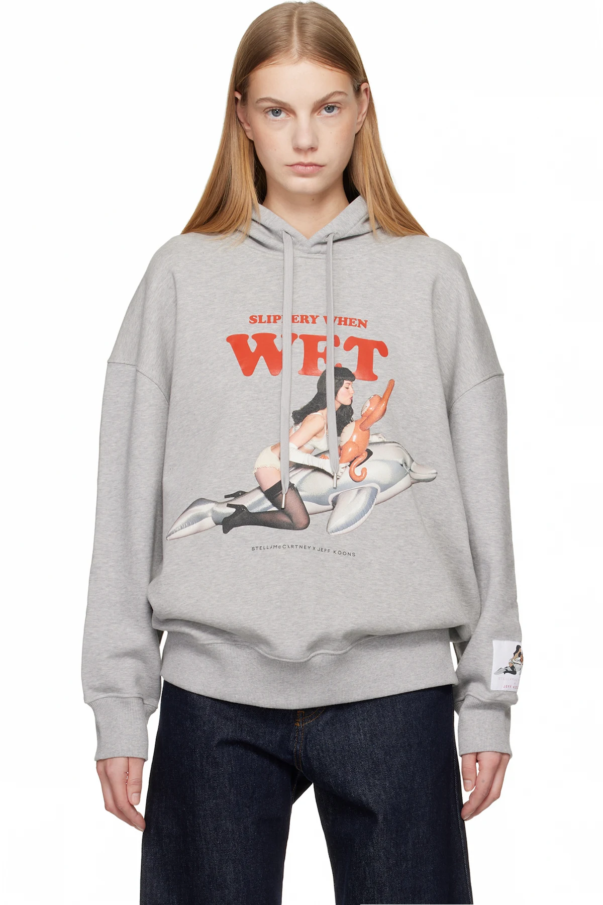 Gray Jeff Koons Edition 'Slippery When Wet' Hoodie