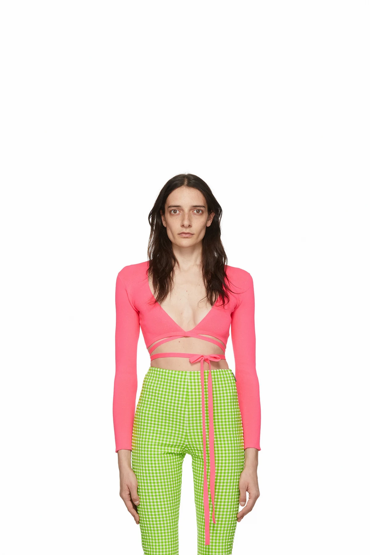 Pink Polyester Cardigan