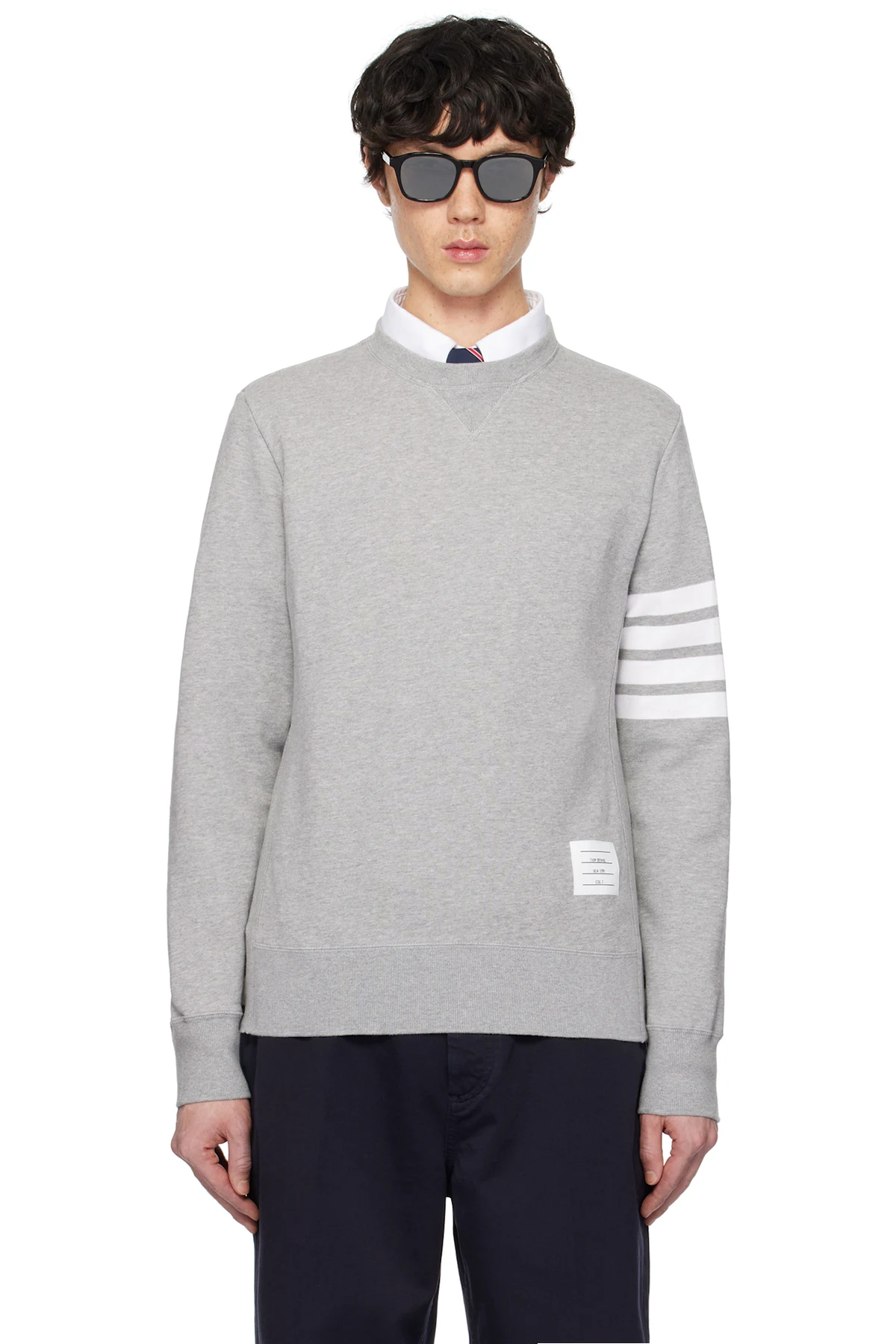 Gray Classic Loopback 4-Bar Sweatshirt