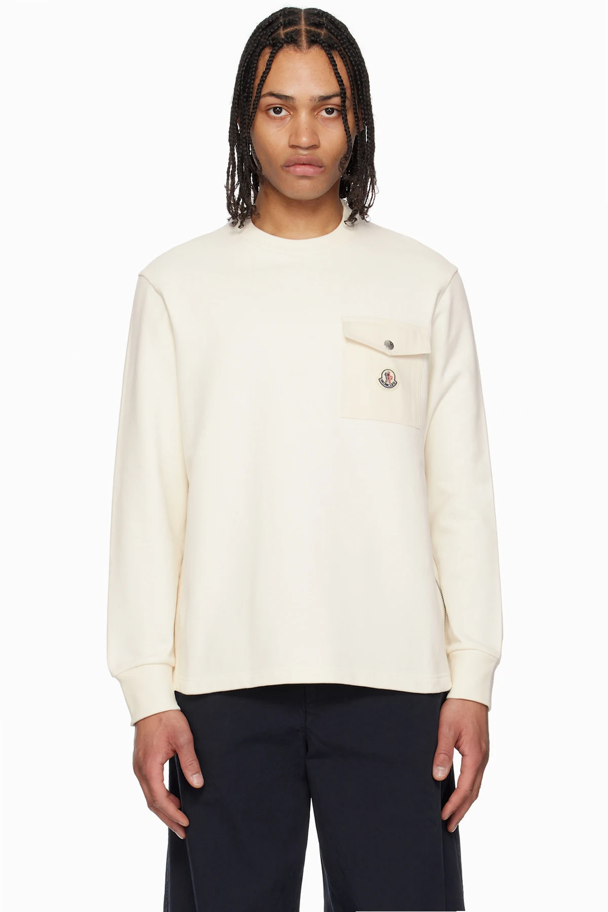Off-White Cotton Pocket Sweatshirt