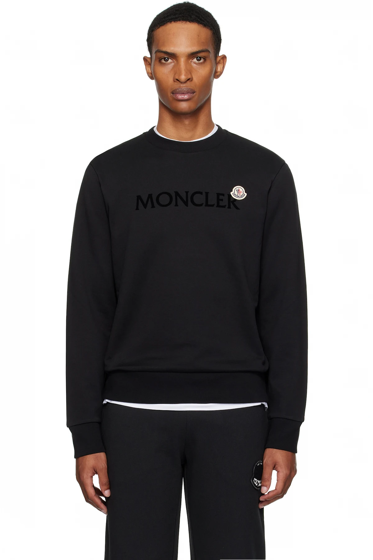 Black Logo Cotton Sweatshirt