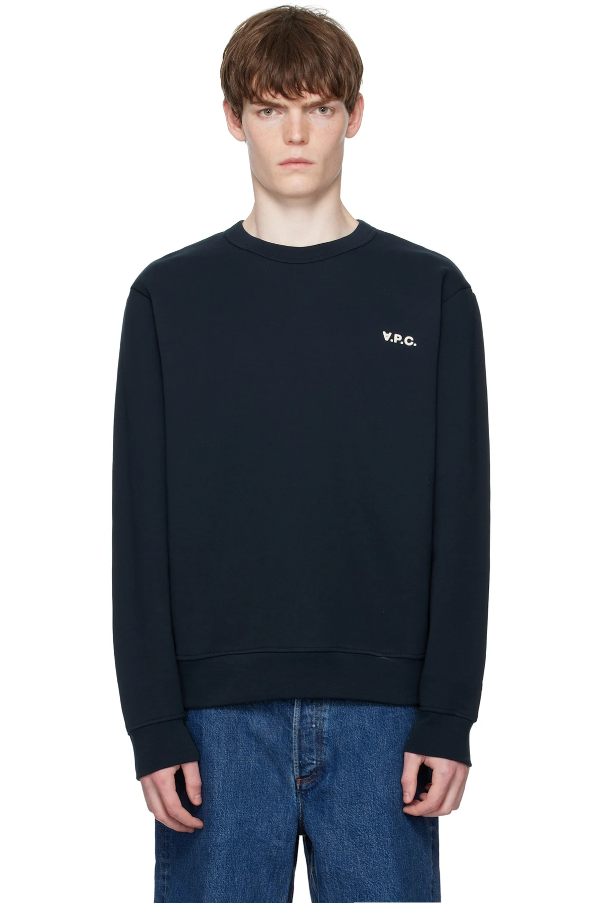 Navy Boxy Petit 'VPC' Sweatshirt