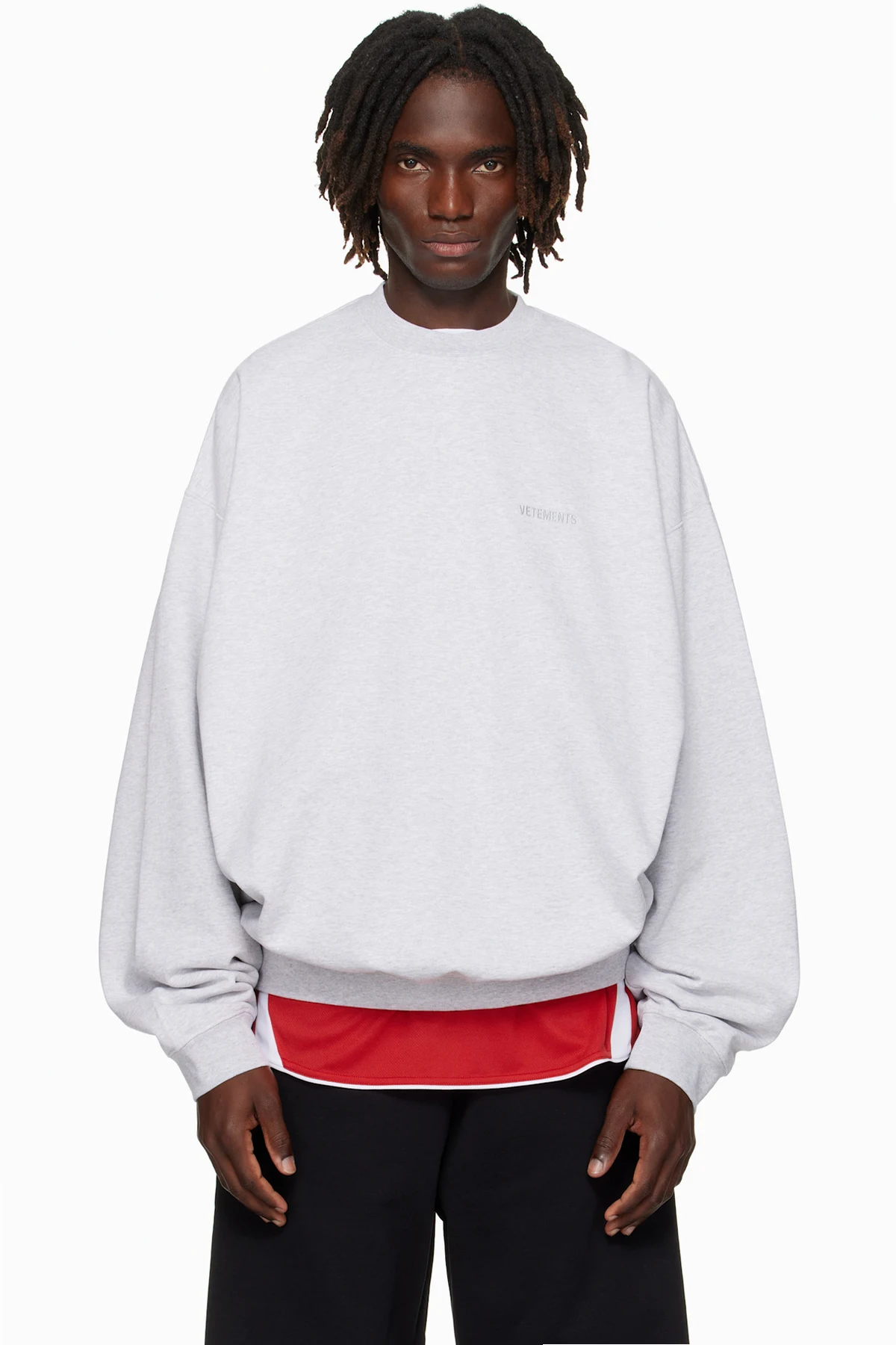 Gray Logo Oversized Sweatshirt