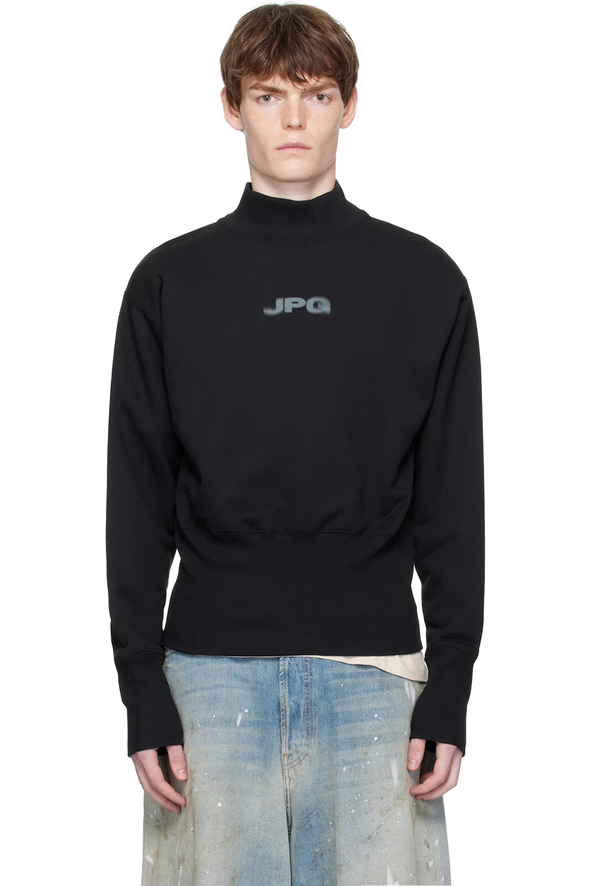 Black Cropped Sweatshirt