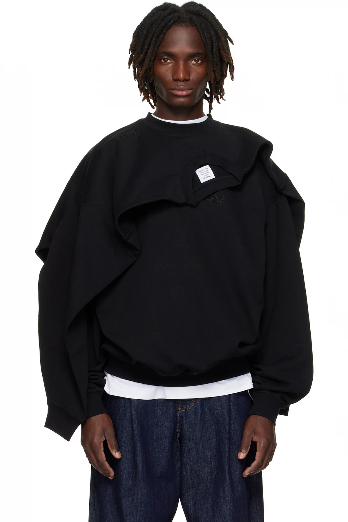 Black Double Layered Sweatshirt