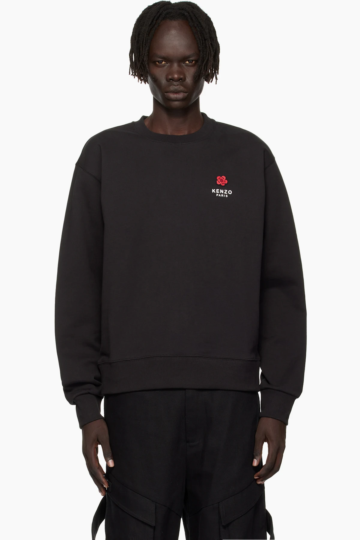 Black Kenzo Paris 'Boke Flower' Embroidered Sweatshirt