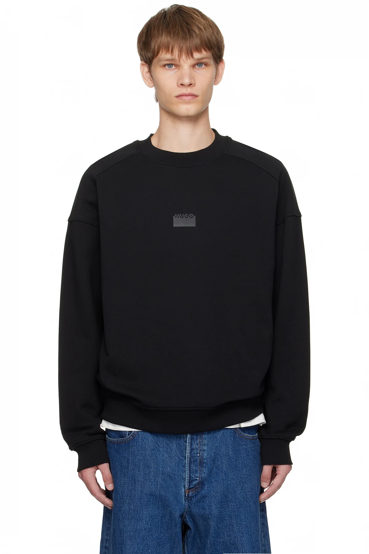 Black Bonded-Logo Sweatshirt