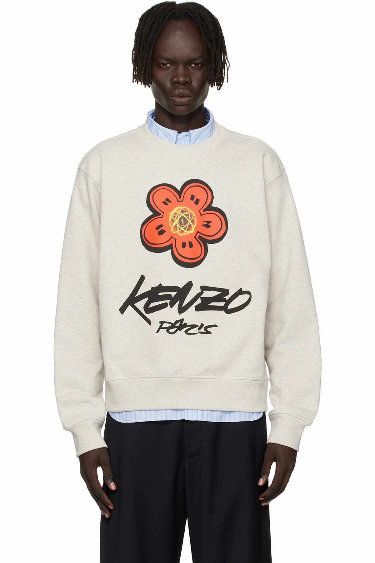 Gray Kenzo Paris Futura 2000 Edition Cotton Sweatshirt