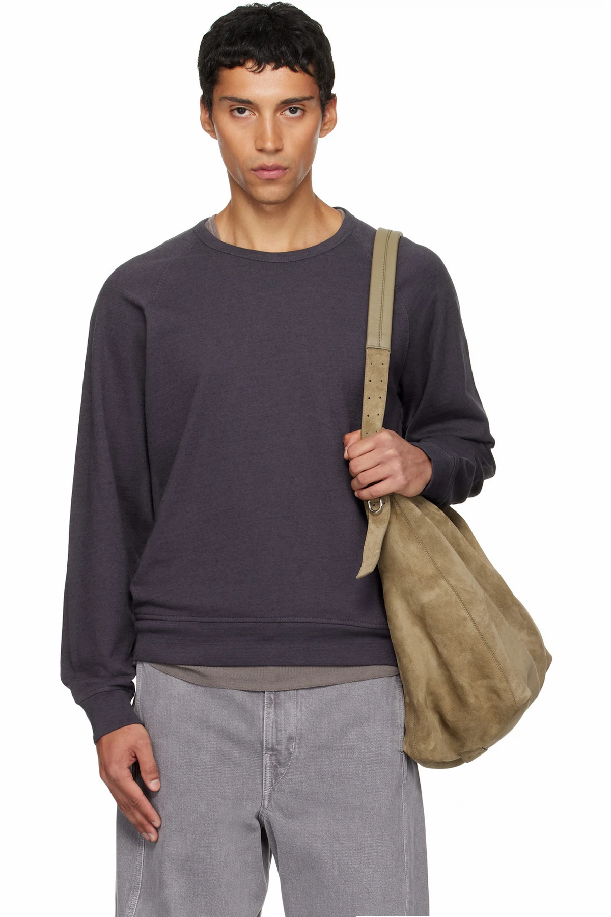 Gray Crew Neck Sweatshirt
