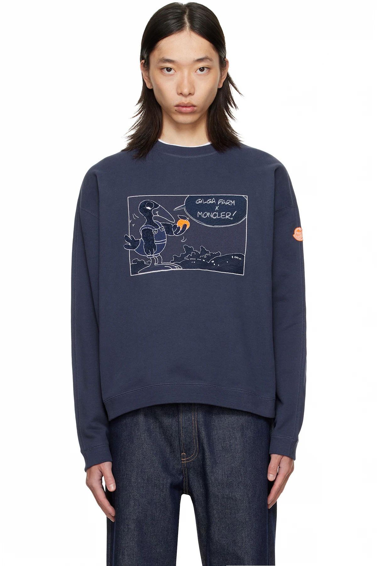 Moncler x Gilga Farm Navy Cotton Sweatshirt
