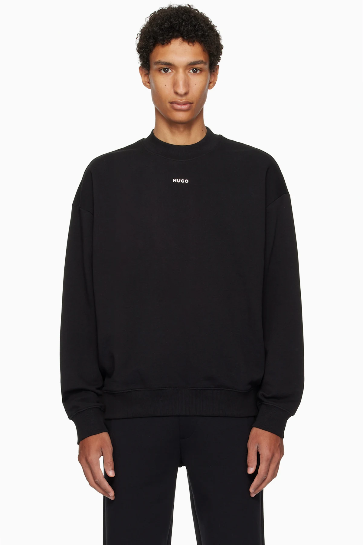 Black Relaxed-Fit Sweatshirt