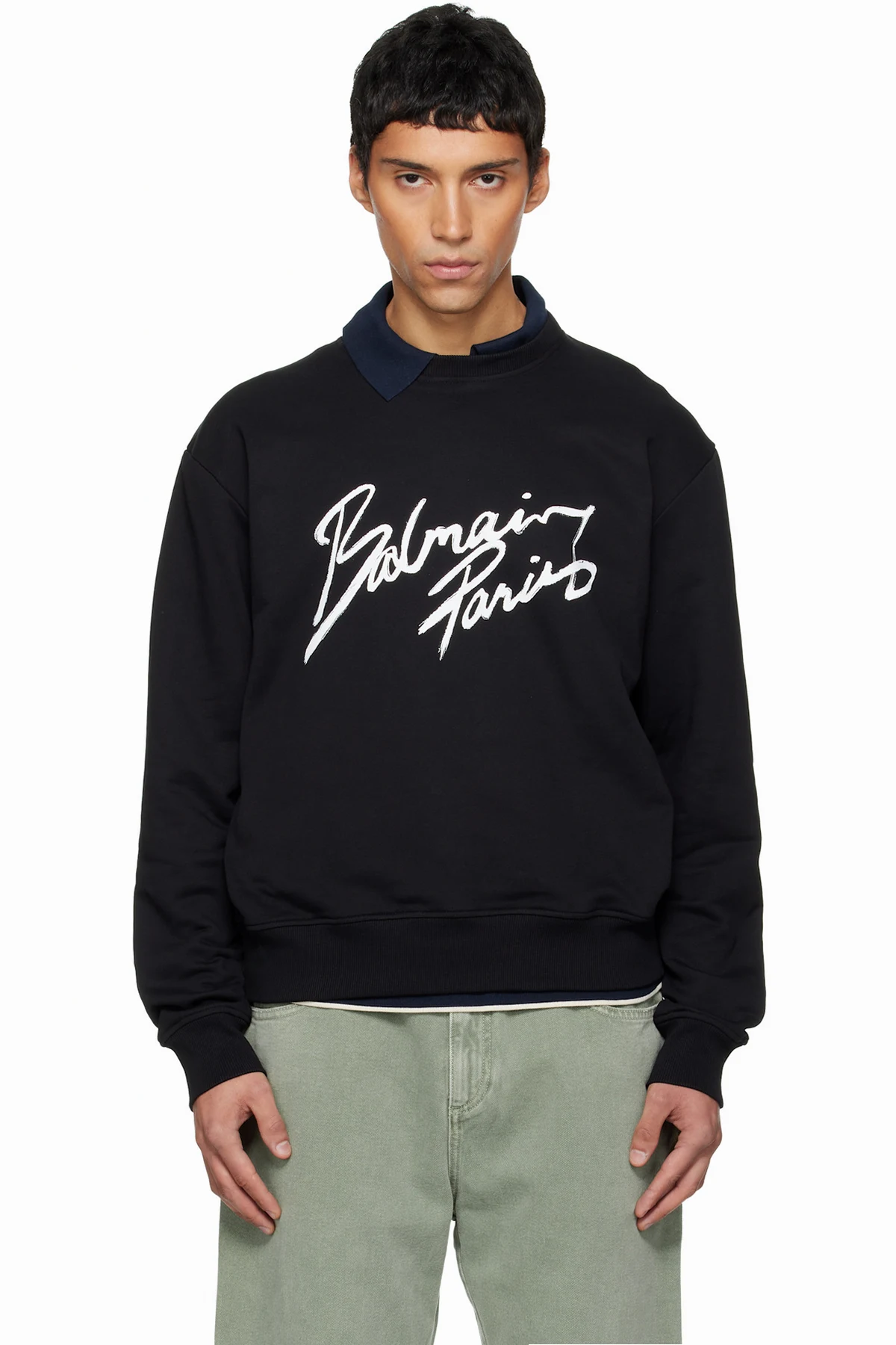 Black 'Balmain Paris' Sweatshirt