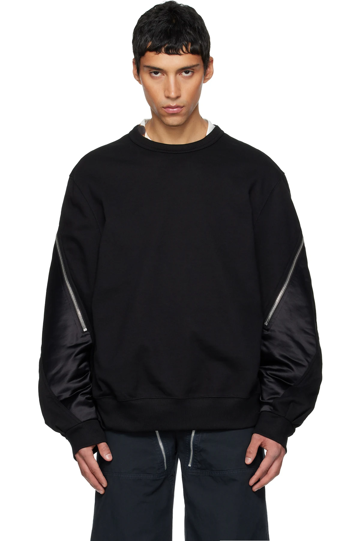 Black Contrast Sweatshirt